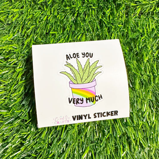 Aloe You Very Much Vinyl Sticker