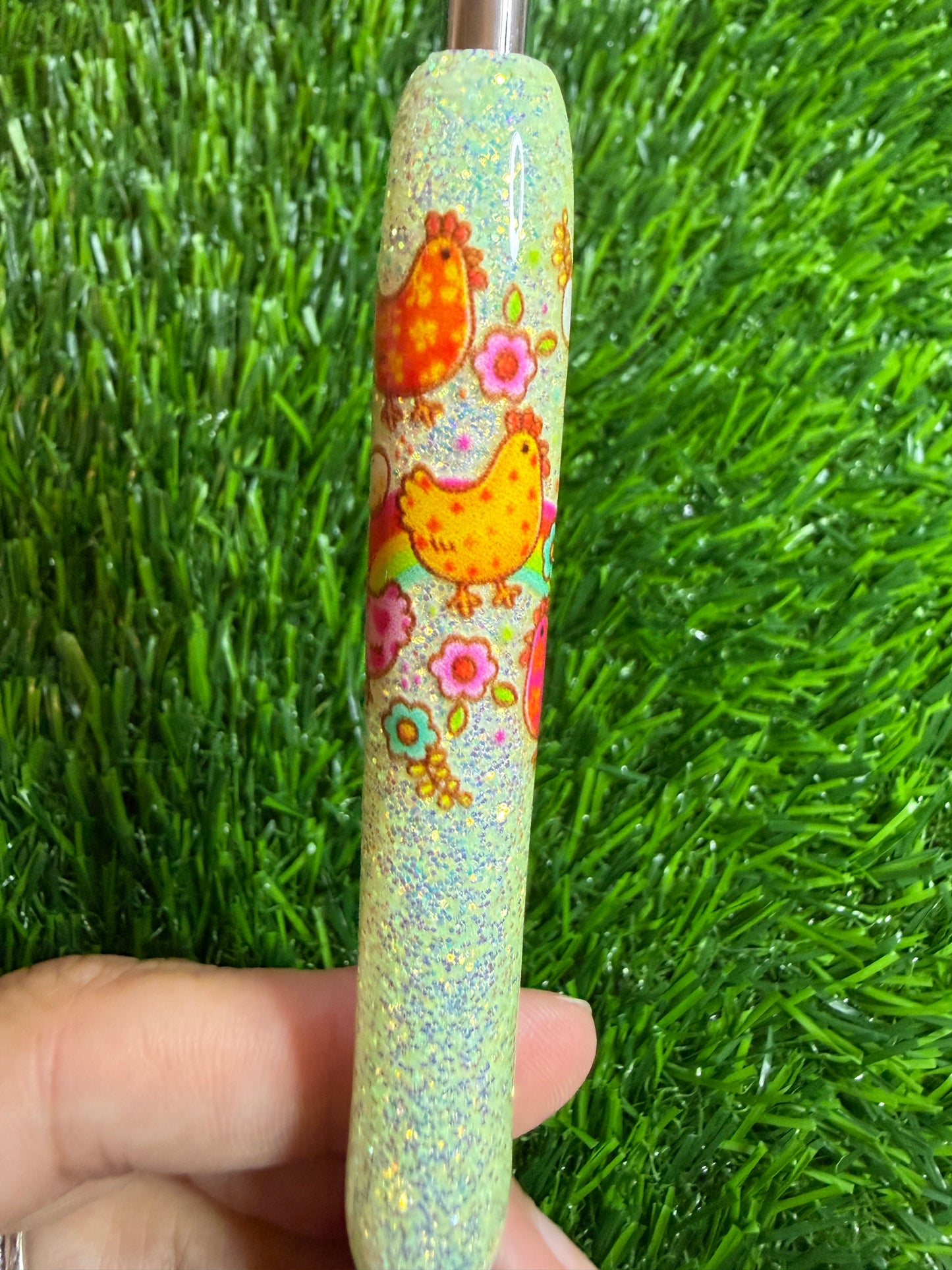 Chicken Glitter Pen