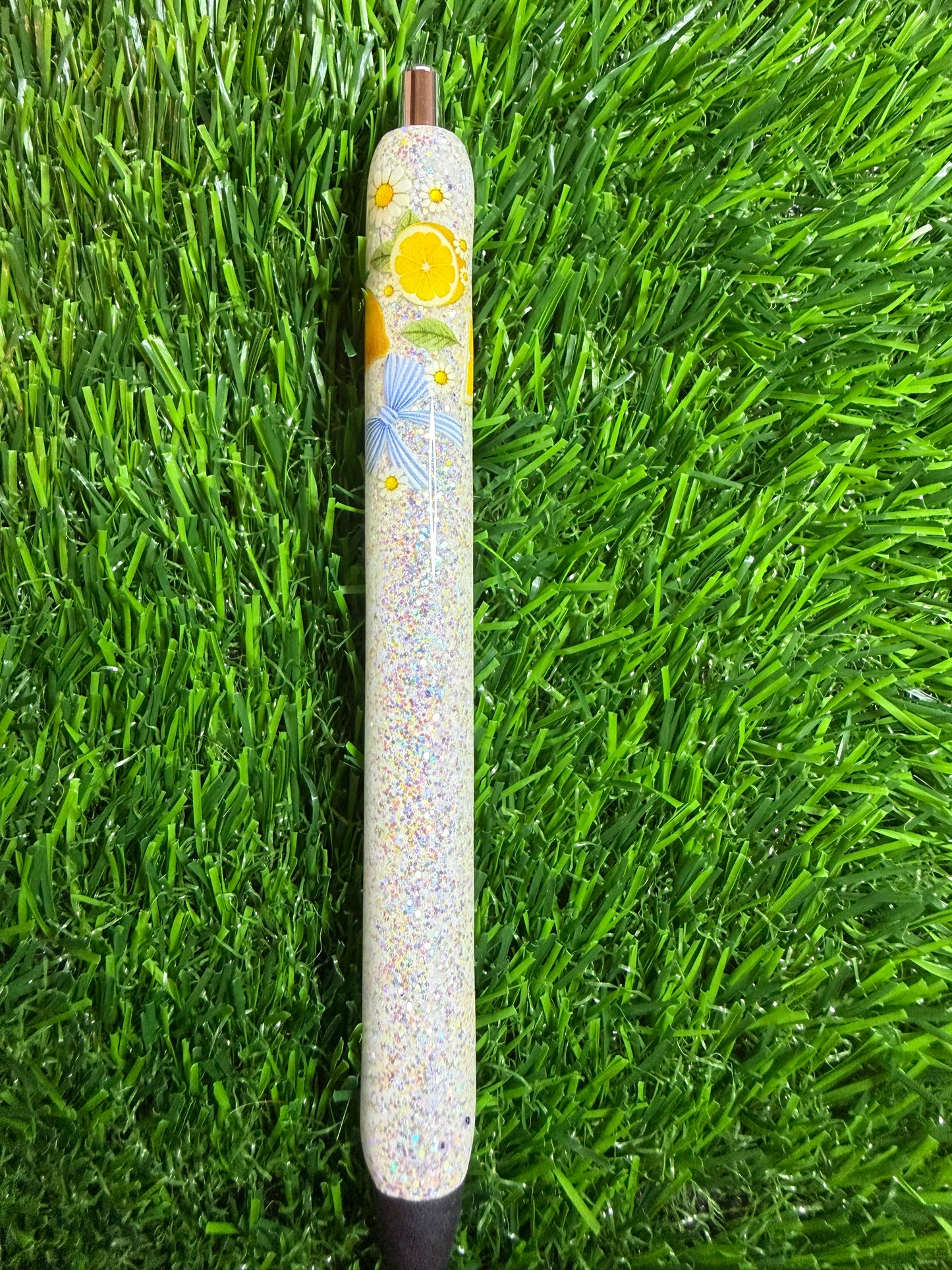 Lemon Ribbon Glitter Pen