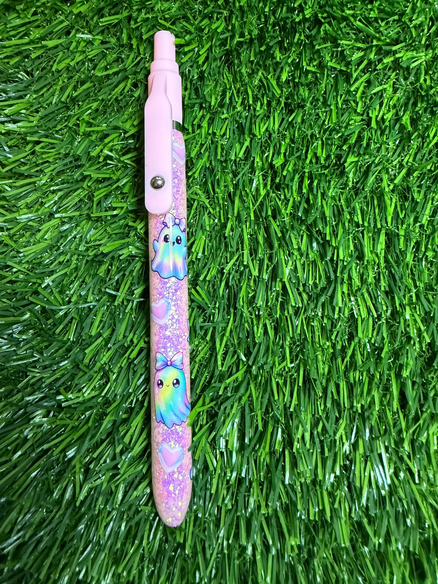 Ghost and Stars Clip Glitter Pen