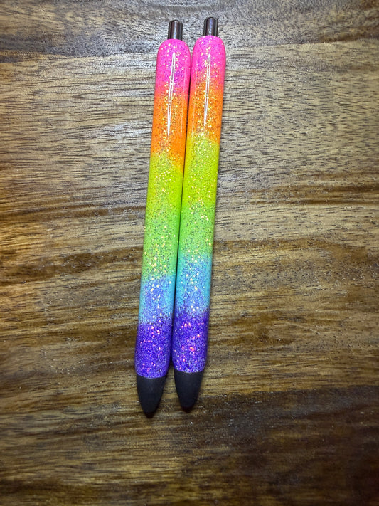 Rainbow Ombre Glitter Pen