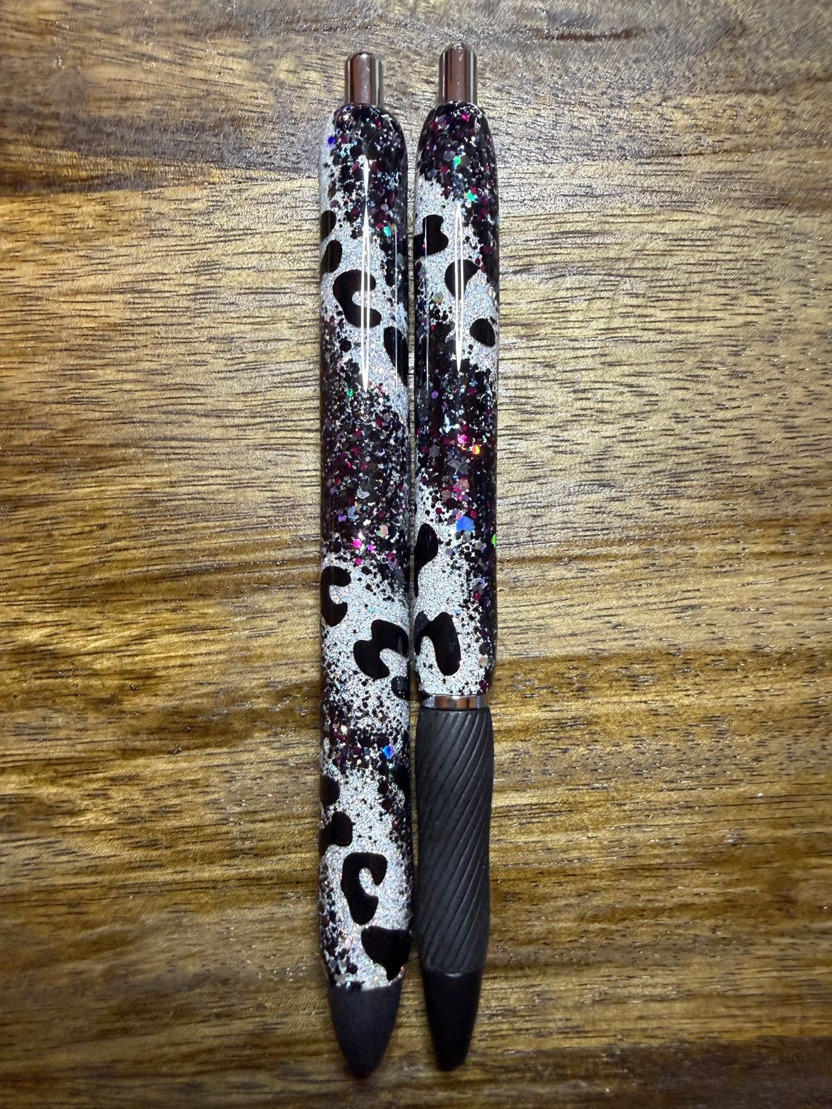 Swirl Ombre Leopard Glitter Pen