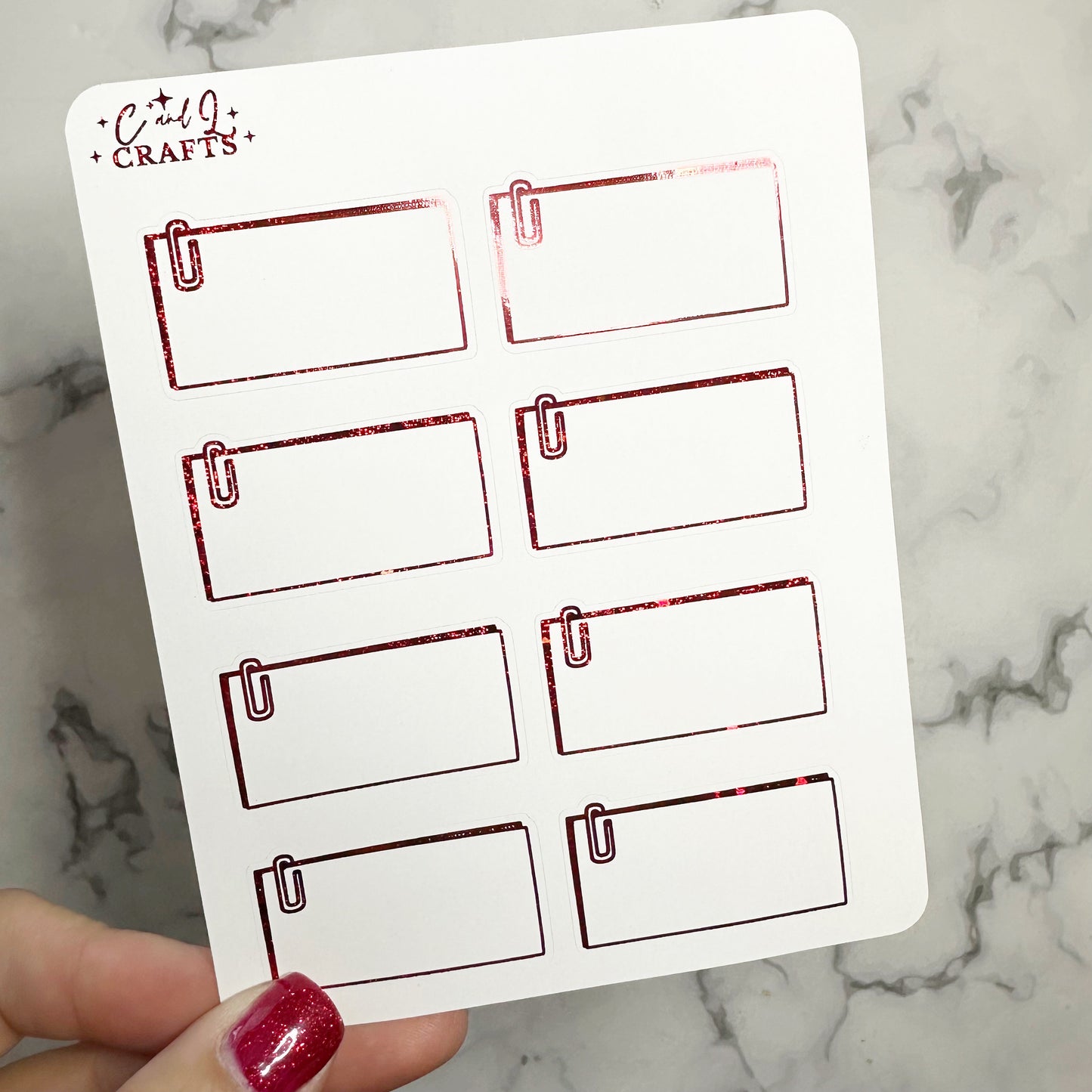Paperclip Journal Foil Stickers