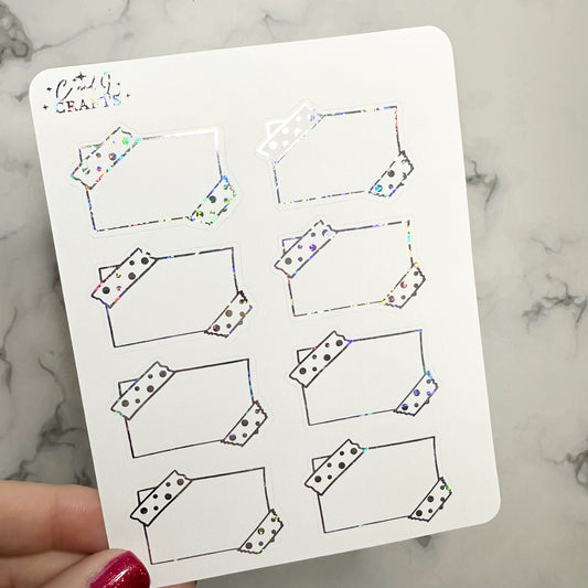 Double Sticky Note Journal Foil Stickers