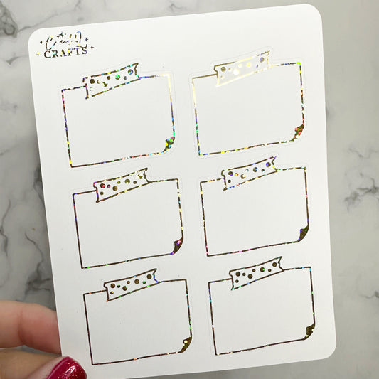 Large Sticky Note Journal Foil Stickers