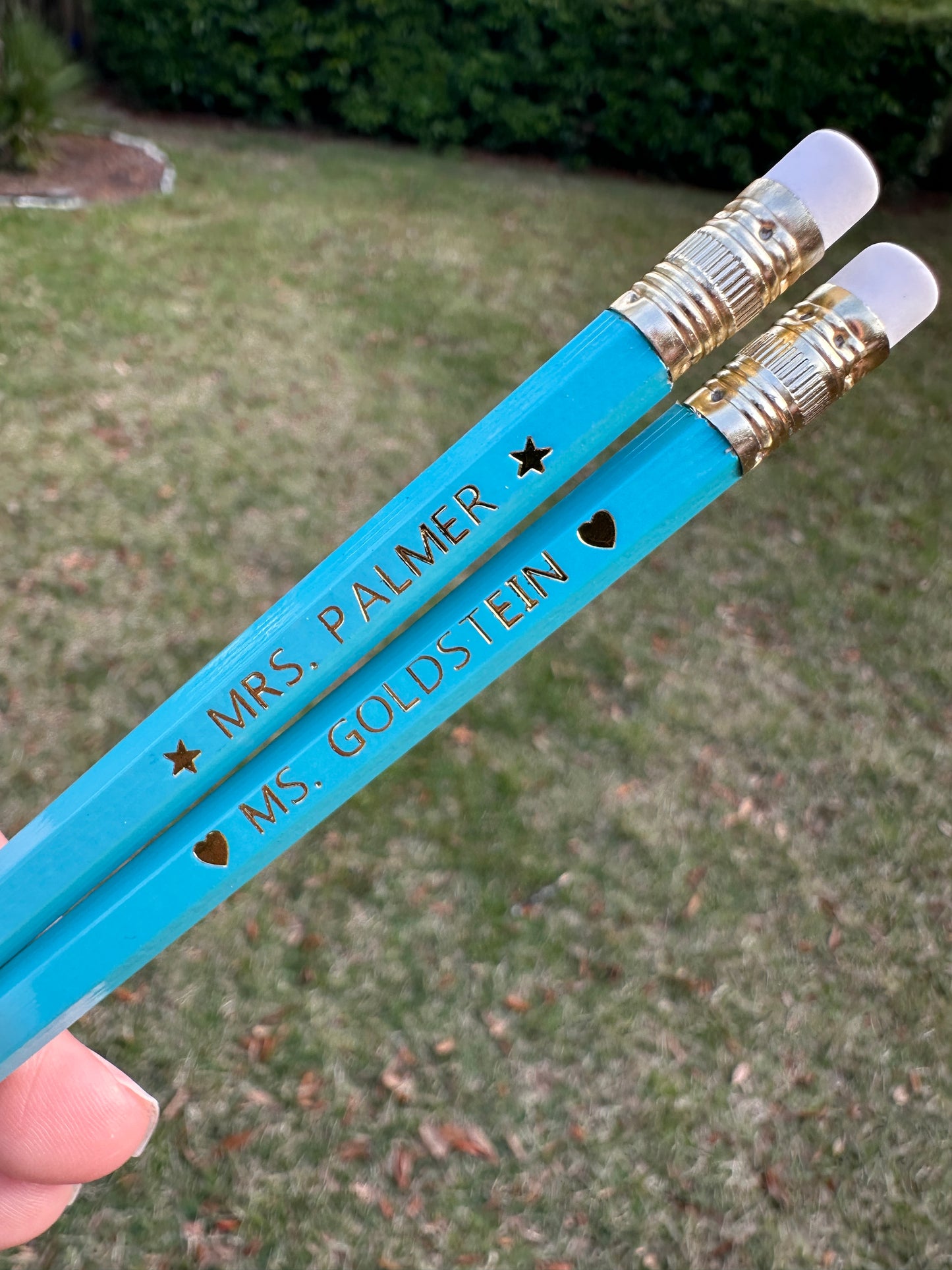 Personalized Pencil Set #2 Pencils – Gold Foil