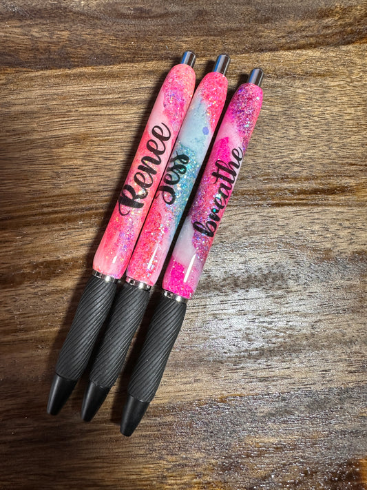 Customized Swirl S-Gel Glitter Pen