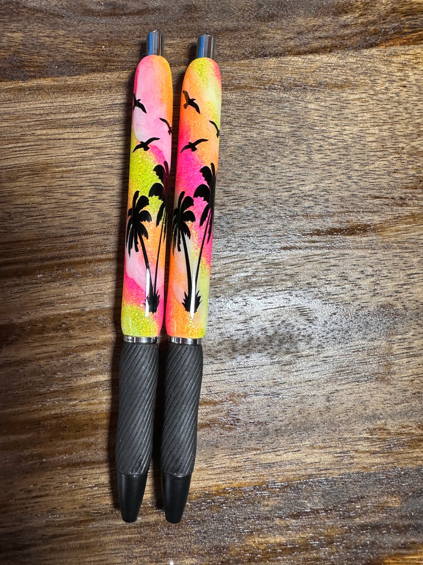 Palm Tree Swirl S-Gel Glitter Pen