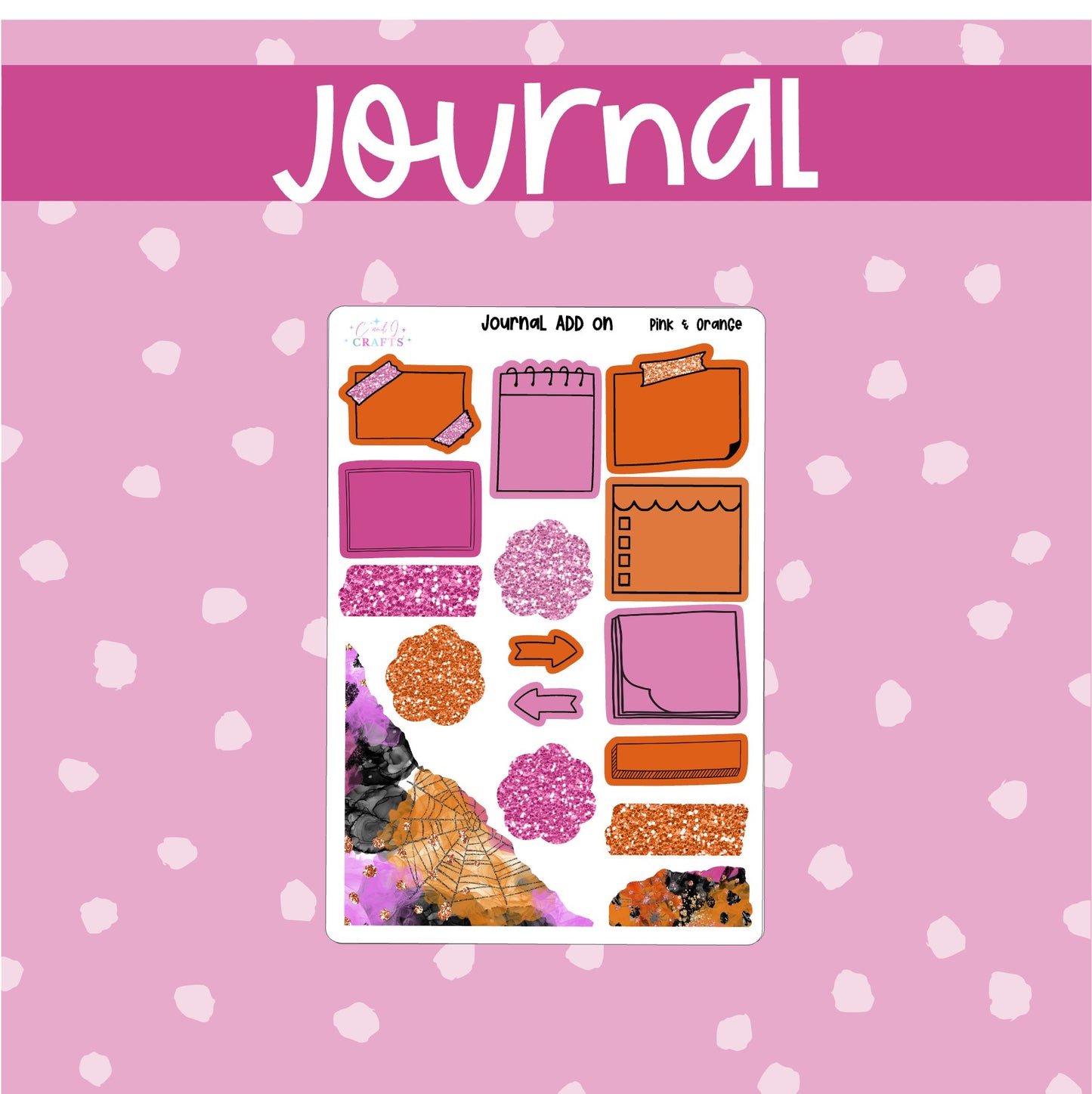 Pink & Orange  // Journal Add on