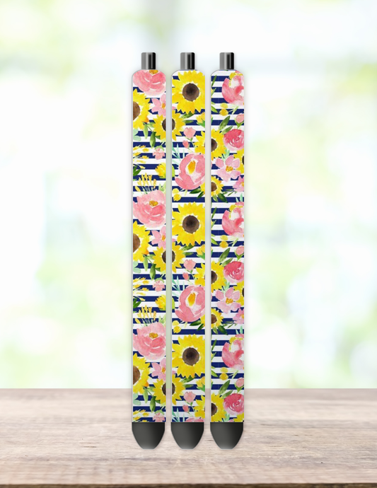Stripped Sunflower Pen Wrap