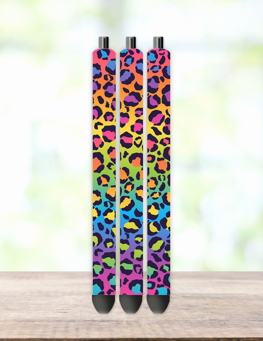 Rainbow Leopard Pen Wrap