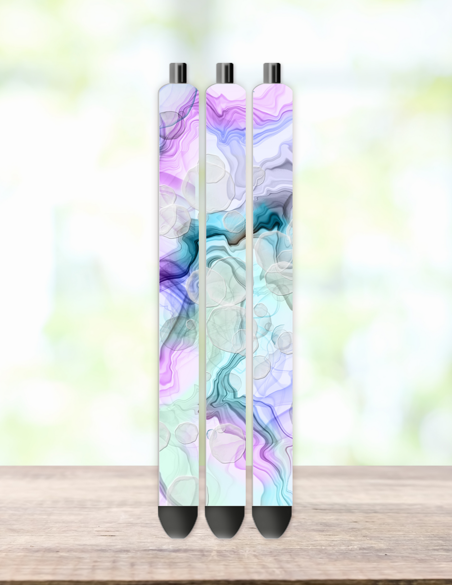 Pastel Watercolor Glitter Pen Wrap