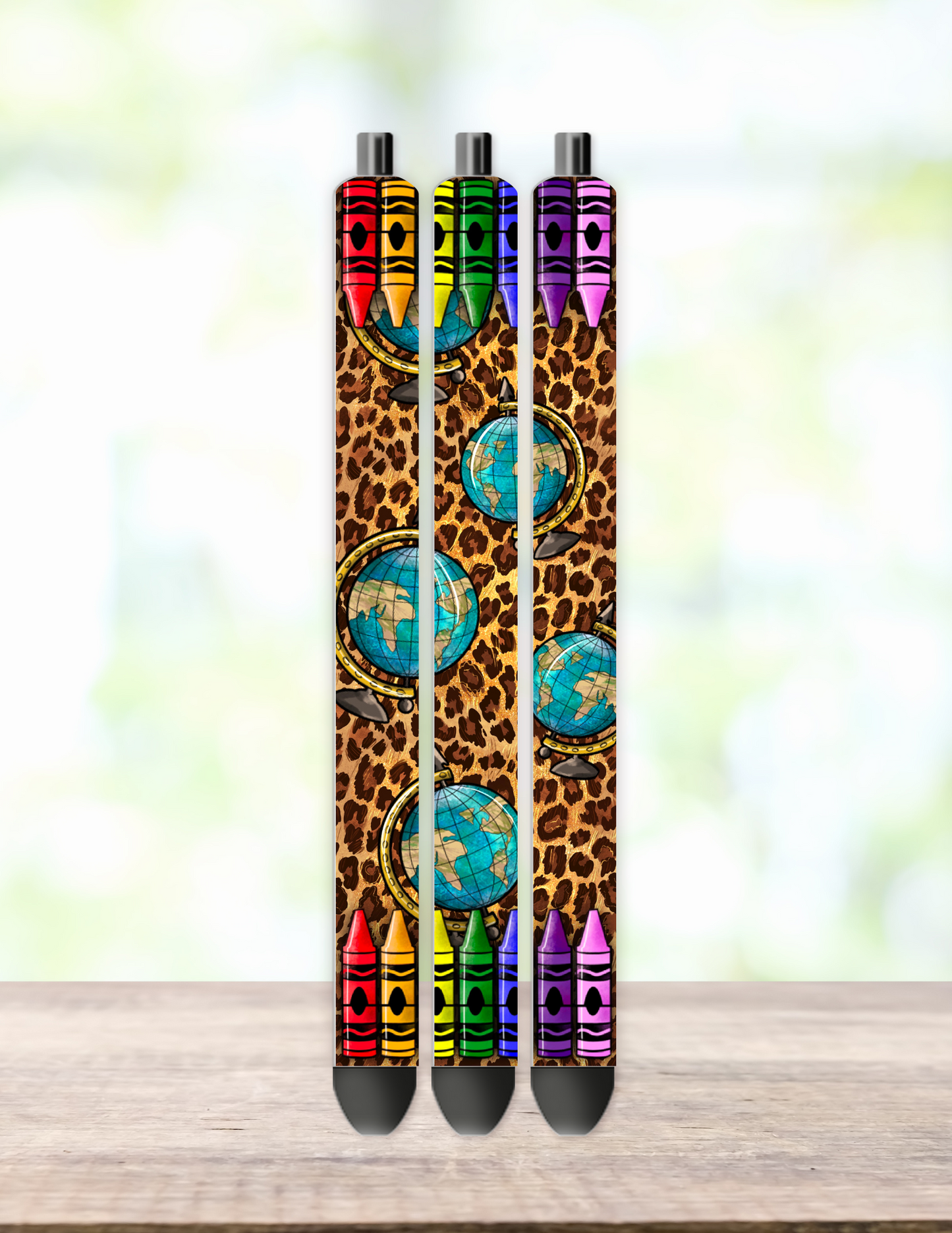 Globes and Crayons Pen Wrap