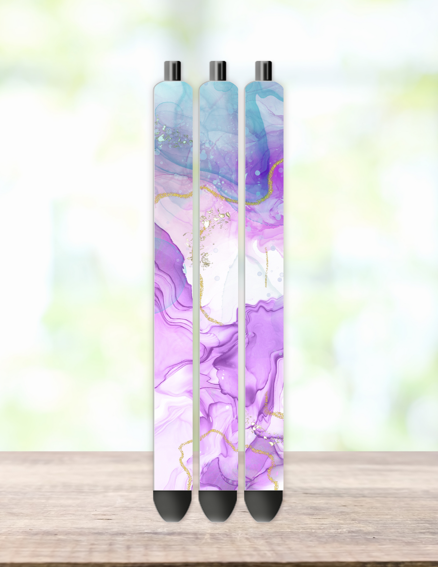 Pastel Watercolor Glitter Pen Wrap