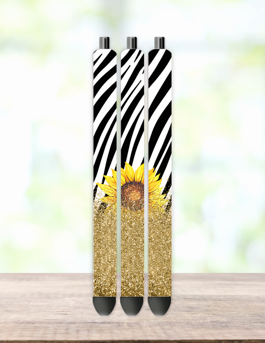 Zebra Sunflower Pen Wrap