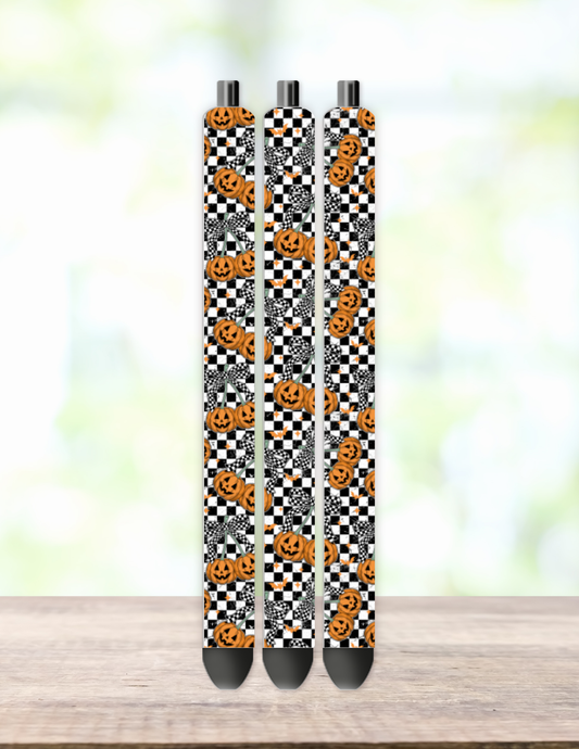 Cherry Pumpkin Checker  Pen Wrap