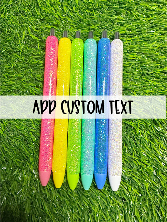 Custom Text Brights Glitter Pen Bundle with NEW BRIGHT Ink