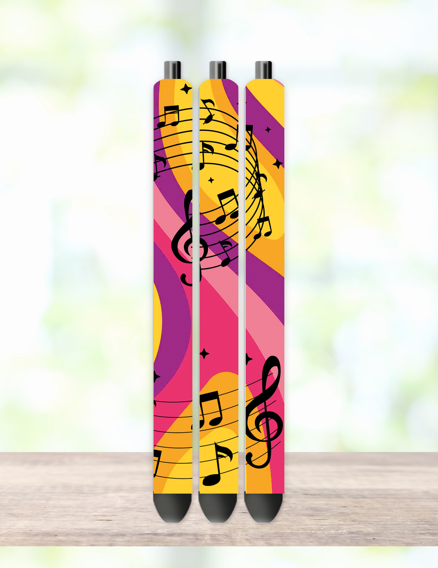 Pink Yellow Music Pen Wrap