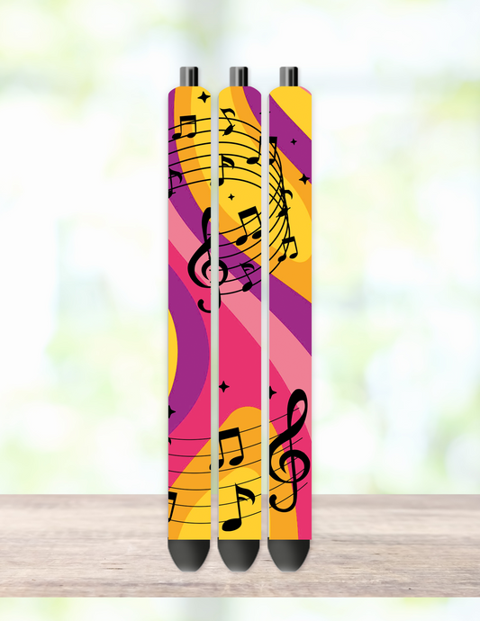 Pink Yellow Music Pen Wrap