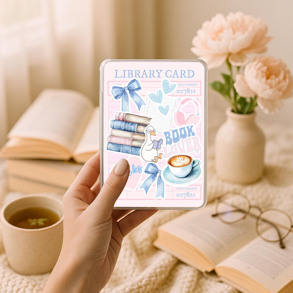Kindle Inset Library Card Book Lover Library Card Design – Kindle Paperwhite Clear Case Insert ...