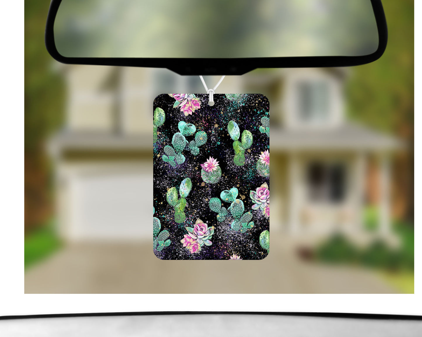 Glitter Cacti // Car Air Freshener