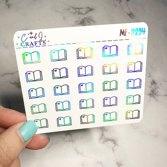 Book with Heart Mini Foil
