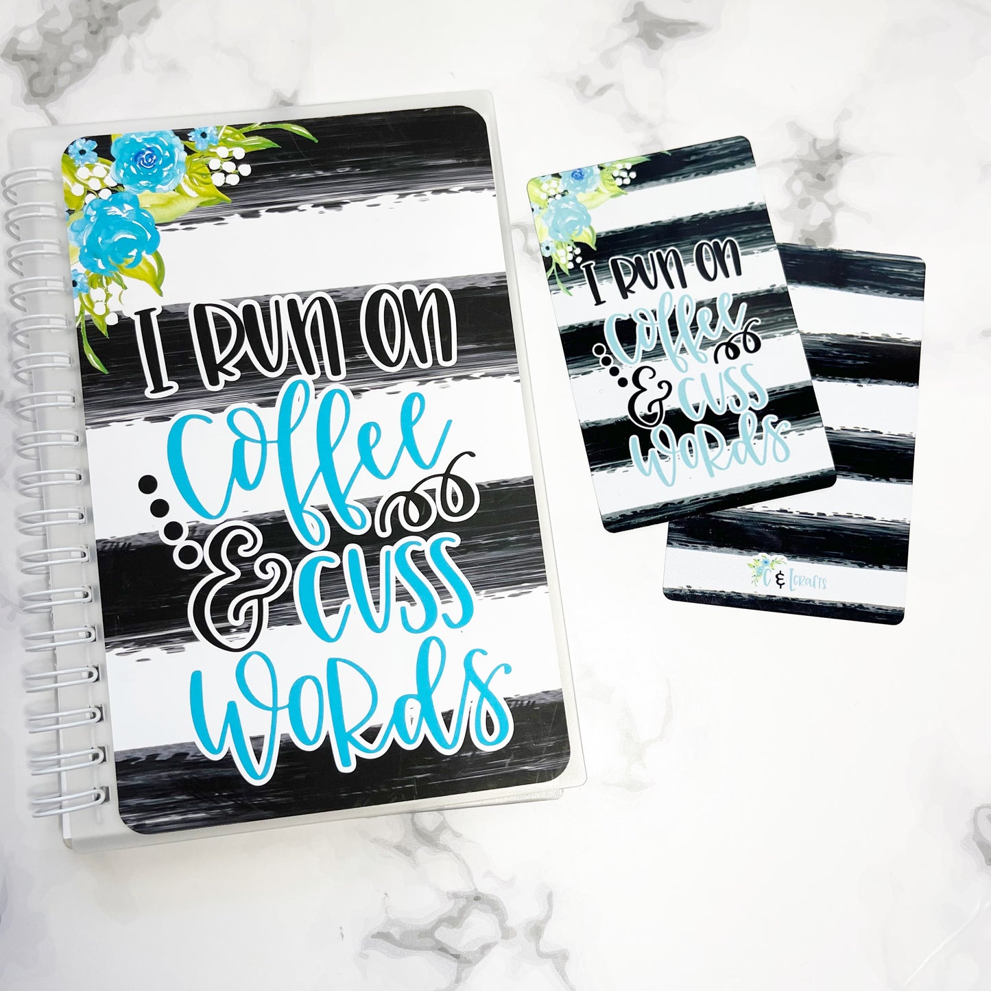 I Run on Coffee and Cuss Words - Reusable Sticker Book & Washi Card