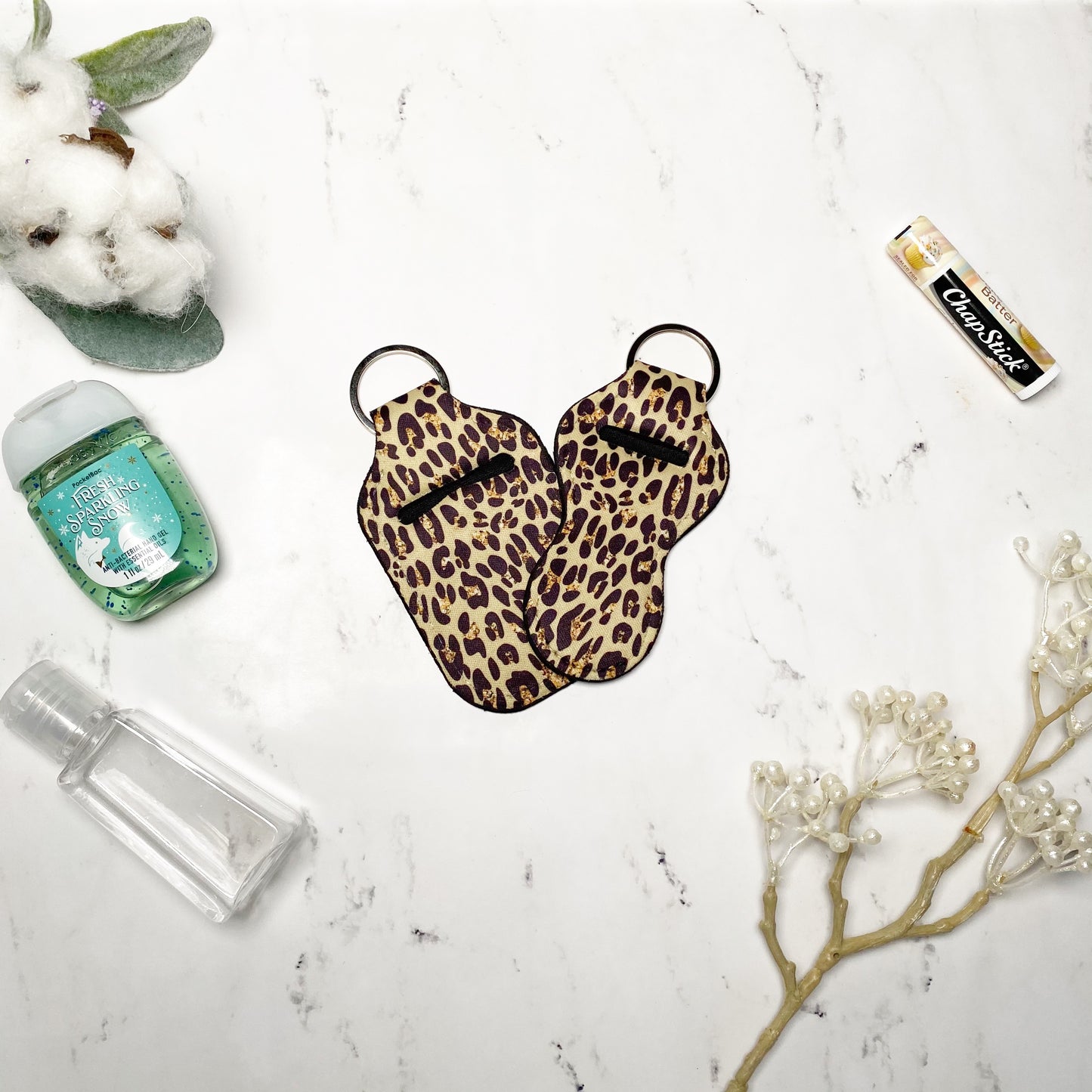 Leopard Print Lip Balm and Hand Sanitizer Holders