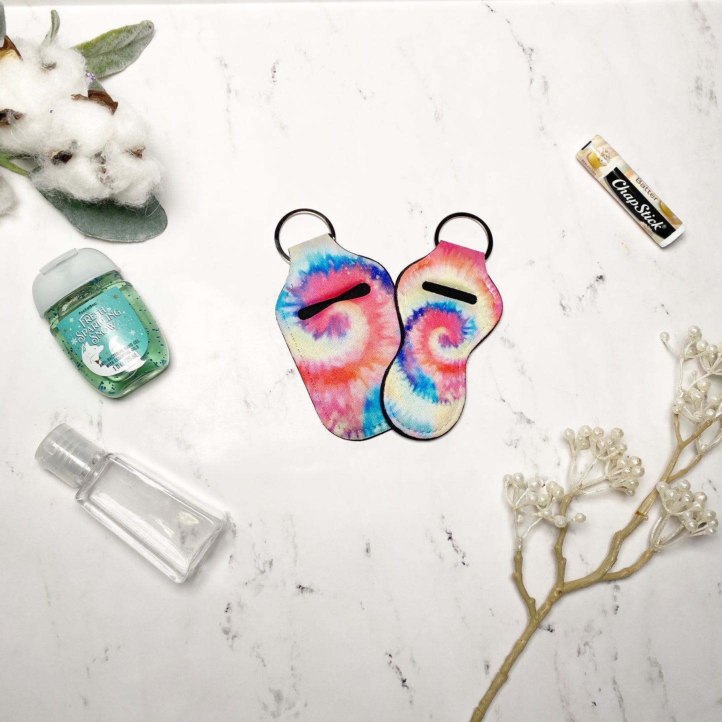 Tie Dye Lip Balm and Hand Sanitizer Holders